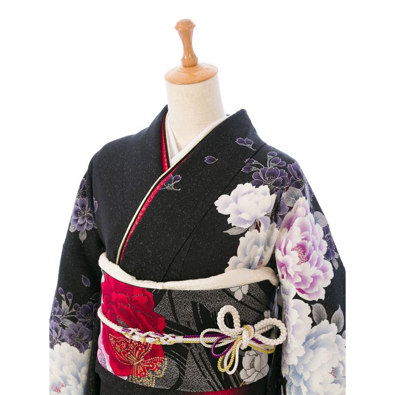 2〜12月】正絹振袖|着物レンタル|153〜163cm|振袖フルセット(黒系