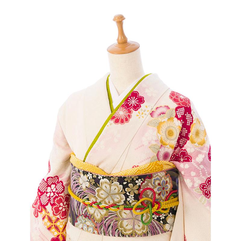 2〜12月】正絹振袖|着物レンタル|153〜160cm|振袖フルセット(白系
