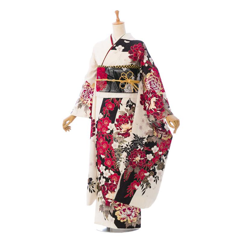 2〜12月】正絹振袖|着物レンタル|153〜165cm|振袖フルセット(白系