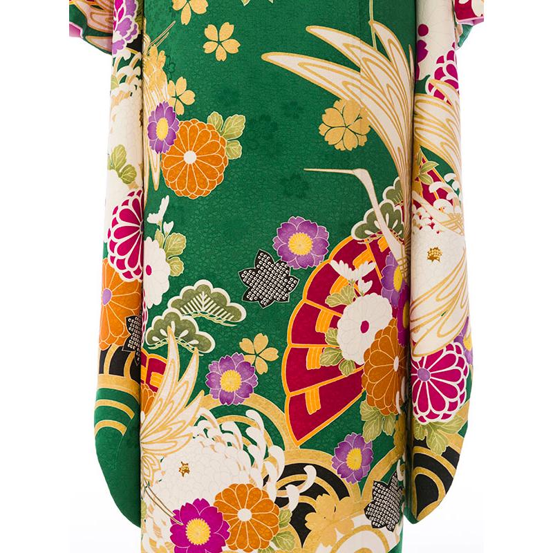 2〜12月】正絹振袖|着物レンタル|153〜165cm|振袖フルセット(グリーン