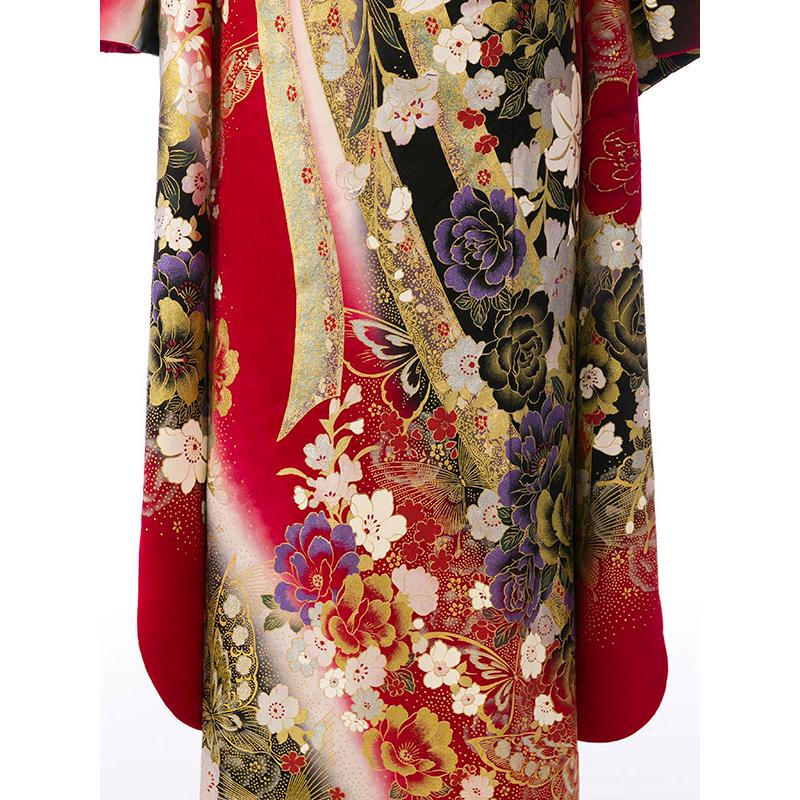 振袖　正絹　赤　2月末まで掲載 2〜12月】正絹振袖|着物レンタル|153〜163cm|振袖フルセット(赤系