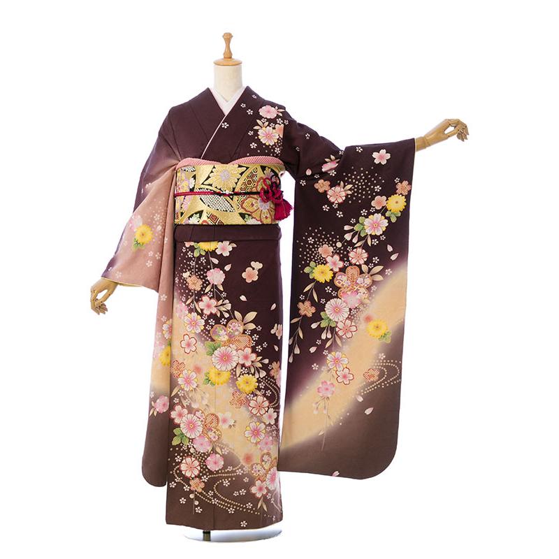 ≪美品≫正絹　振袖9点フルセット【916】【155cm~165cmの方用】 2〜12月】正絹振袖|着物レンタル|155〜165cm|17〜21号|振袖フルセット