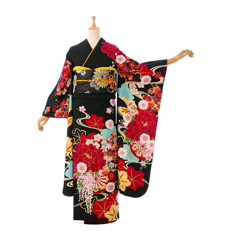 正絹振袖(身長152〜162cm) 2〜12月】正絹振袖|着物レンタル|153〜162cm|13〜17号|振袖フルセット