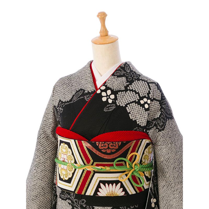 2〜12月】正絹振袖|着物レンタル|153〜165cm|振袖フルセット(黒系