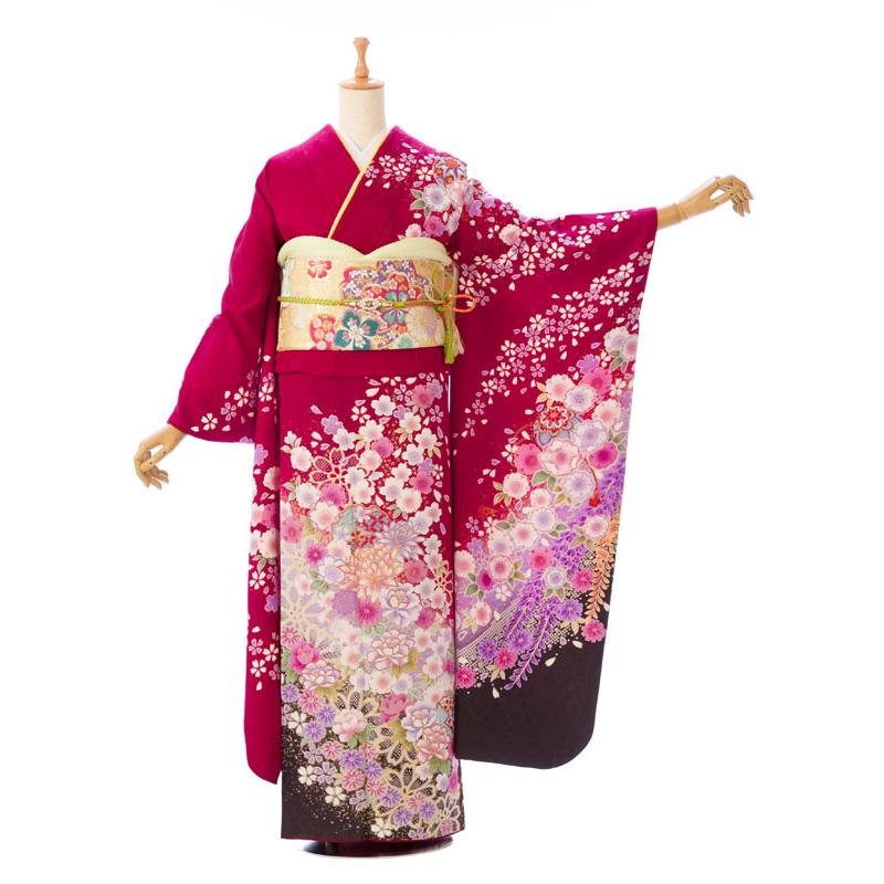 振袖 トールサイズ　フルセット レンタル】トール|160〜168cm|正絹 振袖フルセット(赤系)|大きいサイズ