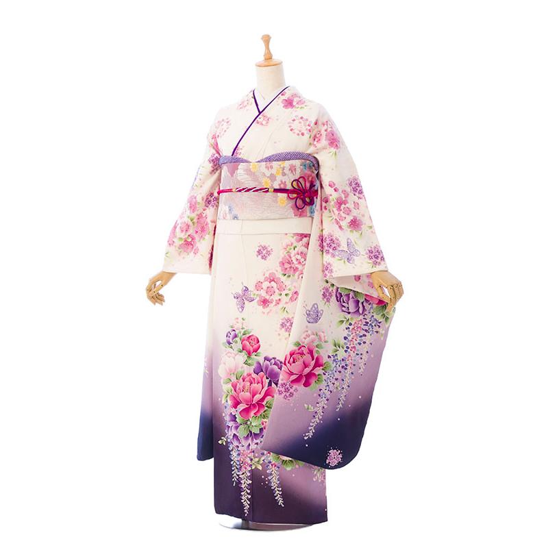 2〜12月】正絹振袖|着物レンタル|153〜165cm|振袖フルセット(白系