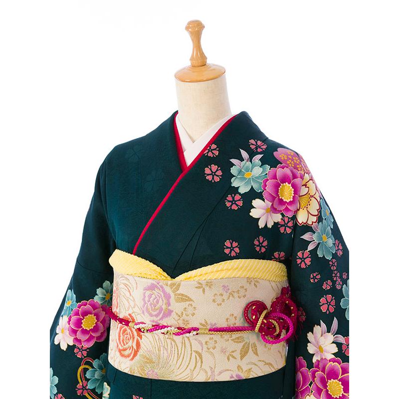 2〜12月】正絹振袖|着物レンタル|160〜170cm|振袖フルセット(緑系
