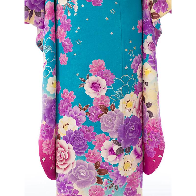 2〜12月】正絹振袖|着物レンタル|158〜170cm|振袖フルセット(青系
