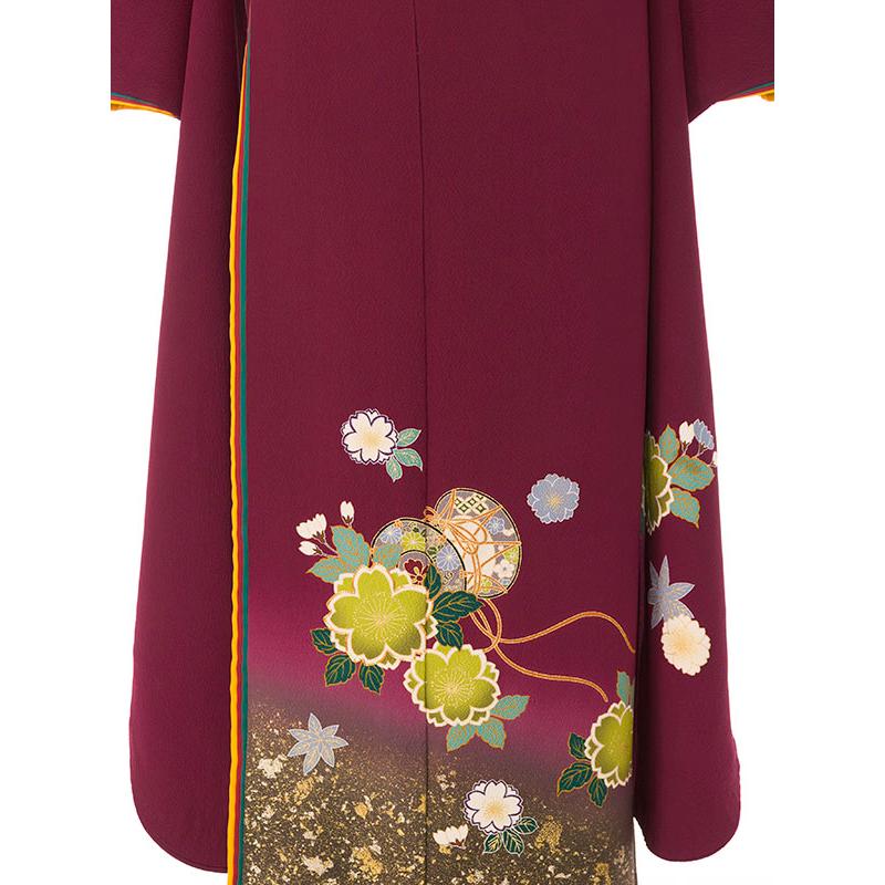 2〜12月】正絹振袖|着物レンタル|145〜155cm|振袖フルセット(赤系