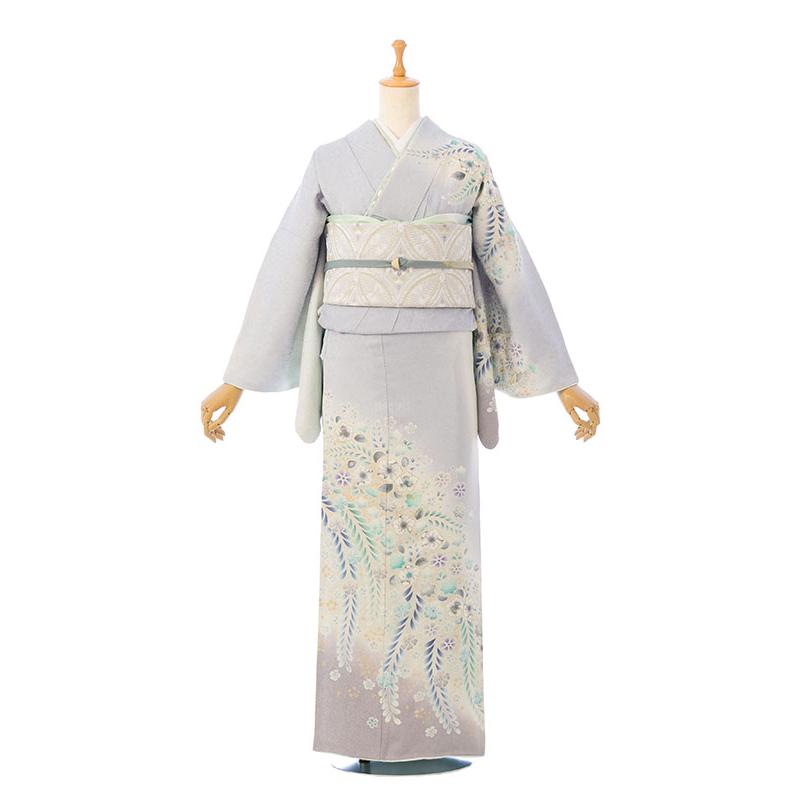 レンタル着物|訪問着|155〜165cm|訪問着フルセット(水色系)|訪問着・付