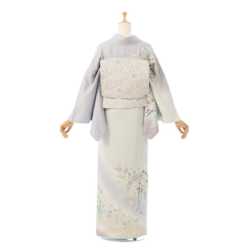 レンタル着物|訪問着|155〜165cm|訪問着フルセット(水色系)|訪問着・付