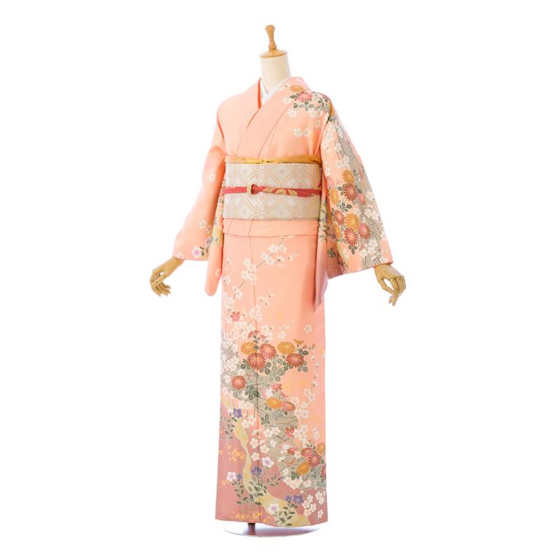 レンタル着物|訪問着|153〜165cm|訪問着フルセット(ピンク系)|訪問着