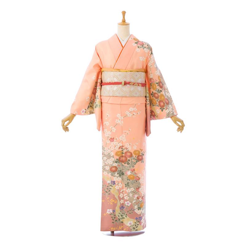 レンタル着物|訪問着|153〜165cm|訪問着フルセット(ピンク系)|訪問着