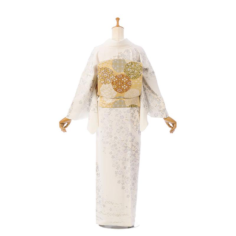 レンタル着物|訪問着|桂由美|正絹|153〜165cm|訪問着フルセット(白系