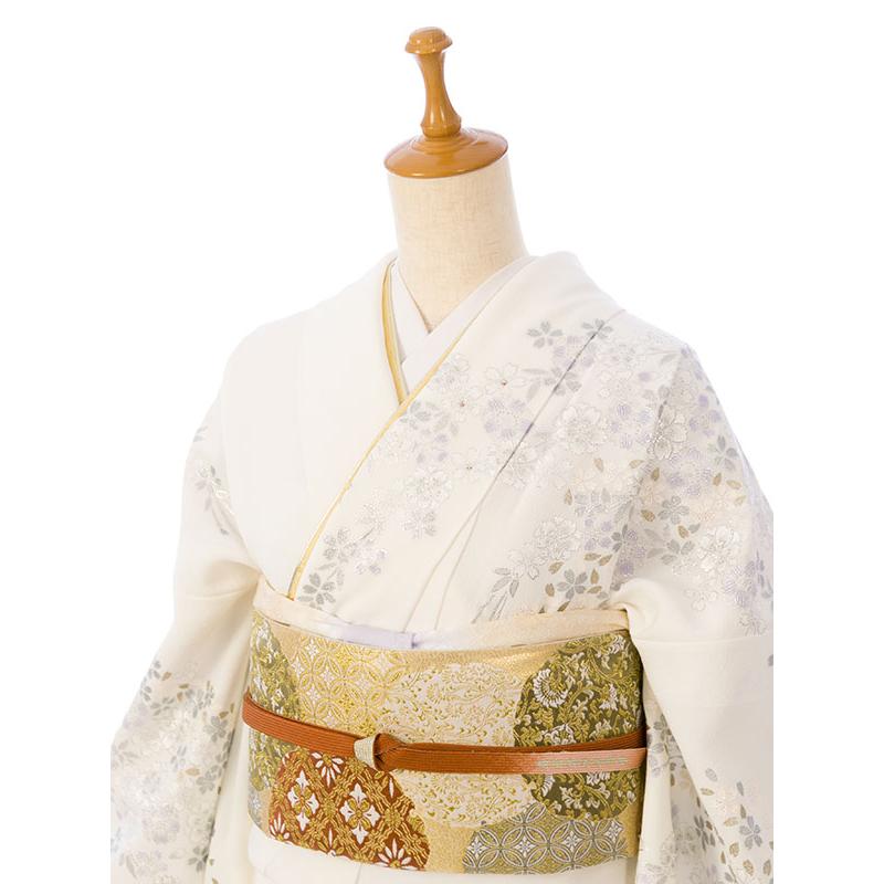 レンタル着物|訪問着|桂由美|正絹|153〜165cm|訪問着フルセット(白系