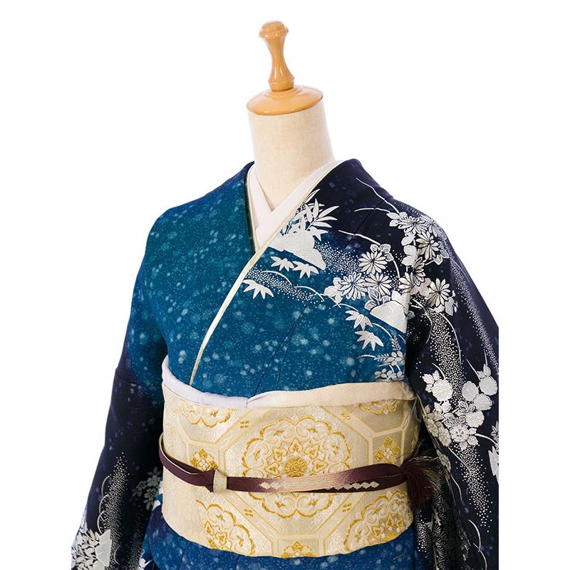 レンタル着物|訪問着|桂由美|正絹|153〜165cm|訪問着フルセット(黒系