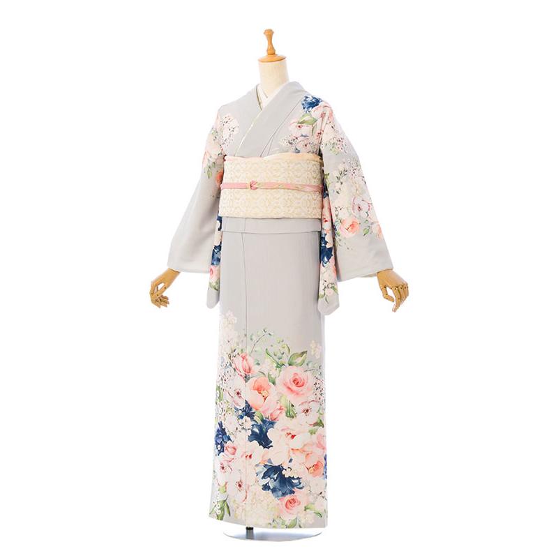 レンタル着物|訪問着|153〜165cm|訪問着フルセット(グレー系)|訪問着 