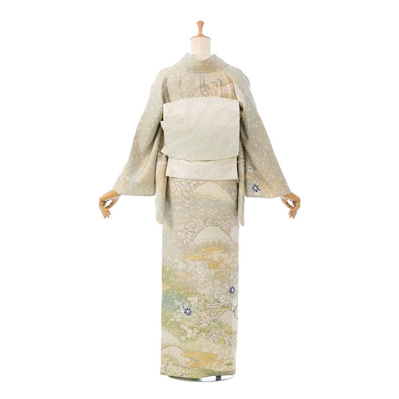 レンタル着物|訪問着|高級正絹|桂由美|友禅|13〜17号|トール|158