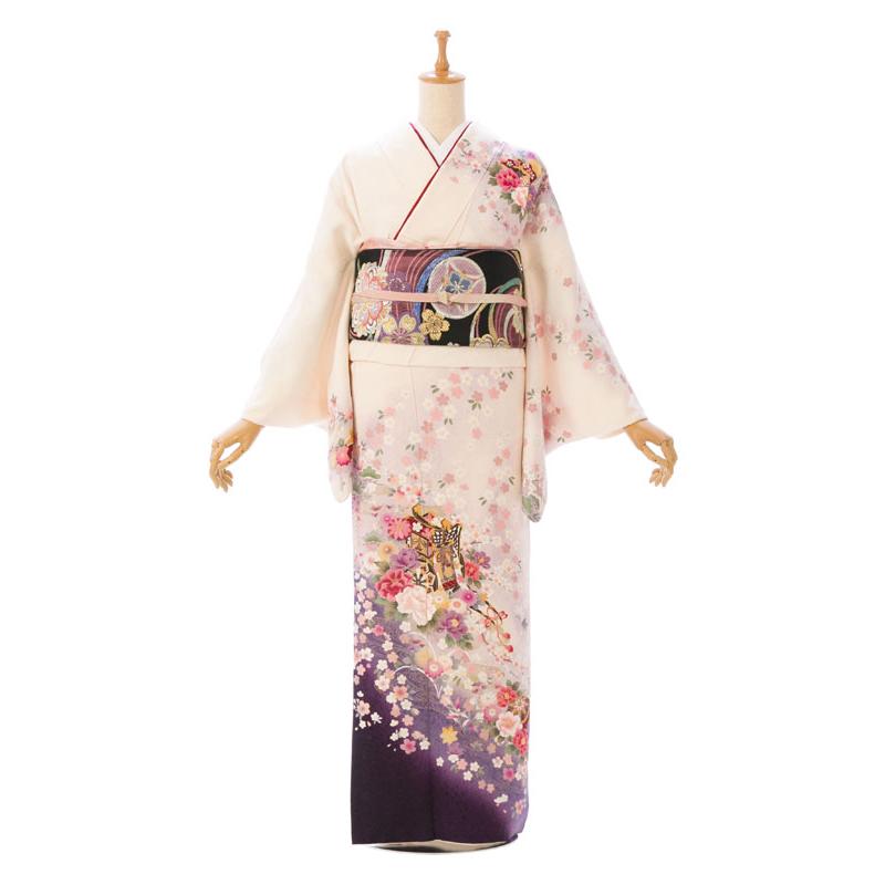 レンタル】正絹|153〜163cm|レンタル着物|おしゃれ訪問着フルセット 