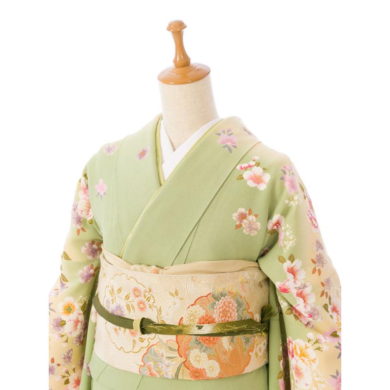 レンタル】正絹|レンタル着物|155〜158cm|八重桜柄の訪問着フルセット