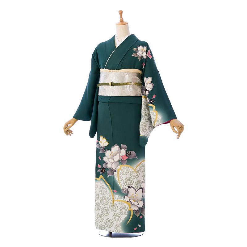 レンタル】正絹|レンタル着物|おしゃれ着物|153〜165cm|訪問着フル 