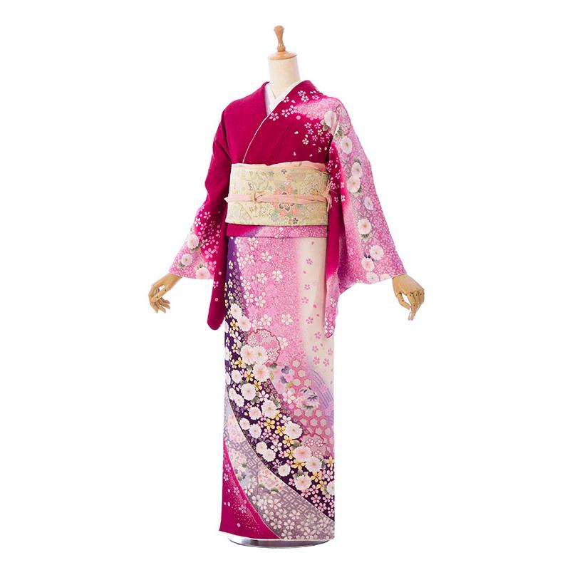レンタル】正絹|レンタル着物|おしゃれ着物|153〜160cm|訪問着フル