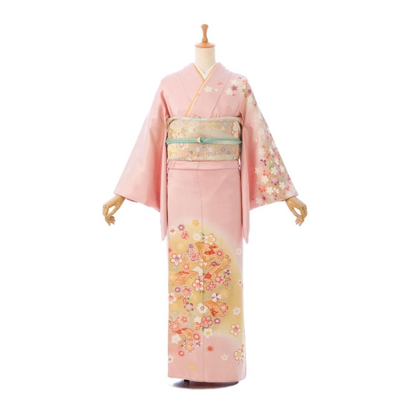 ❣️訪問着❣️４点フルセット❣️ レンタル】正絹|レンタル着物|おしゃれ着物|155〜168cm|訪問着フル