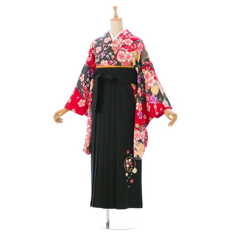 卒業式袴セットレンタル(赤系)153〜158cm|卒業袴(普通サイズ) E