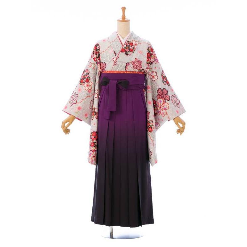 卒業式袴セットレンタル(グレー系) 158〜163cm|卒業袴(普通サイズ) E 