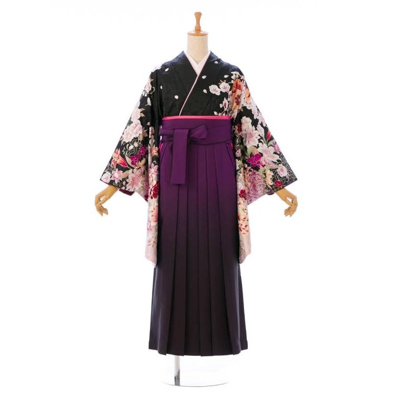 卒業式|153〜158cm|卒業式袴セットレンタル(黒系)|卒業袴(普通サイズ