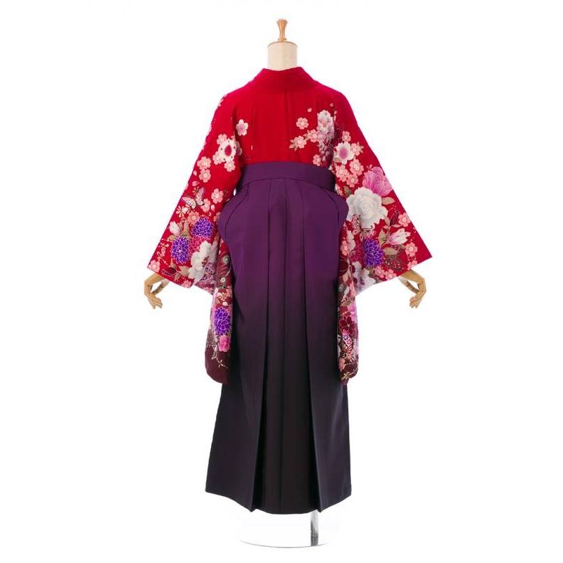 袴レンタル 153〜158cm 卒業式袴セット(赤系)|卒業袴(普通サイズ) E