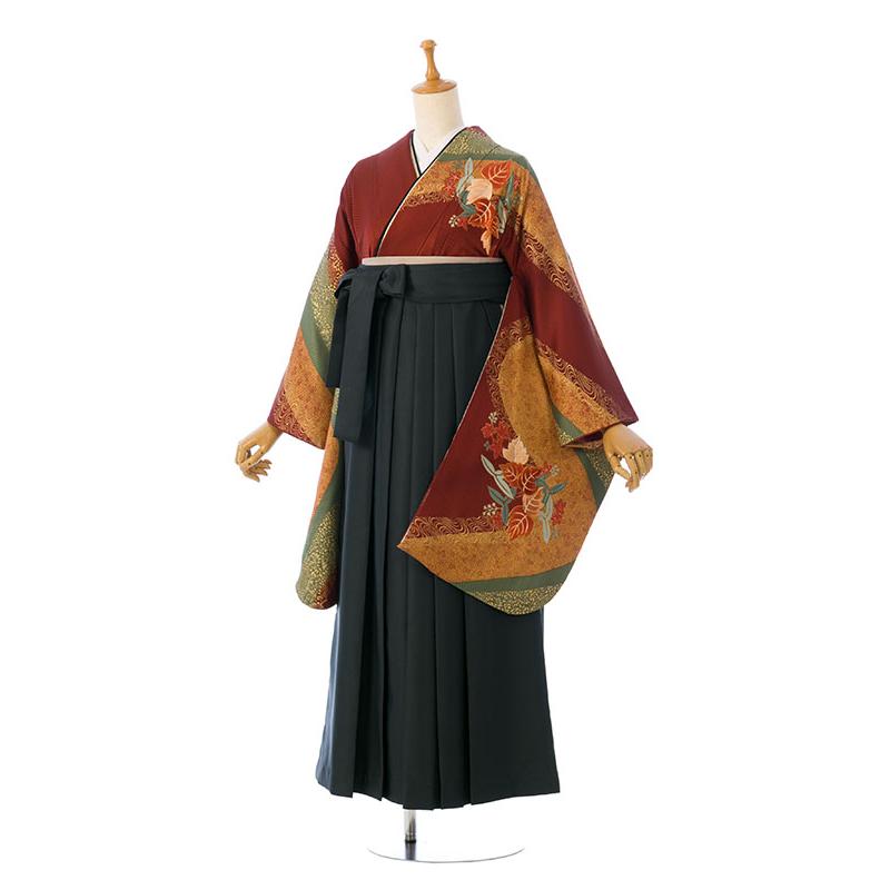 レンタル着物|卒業袴|153〜158cm|卒業式袴セットレンタル(茶系)|卒業袴 