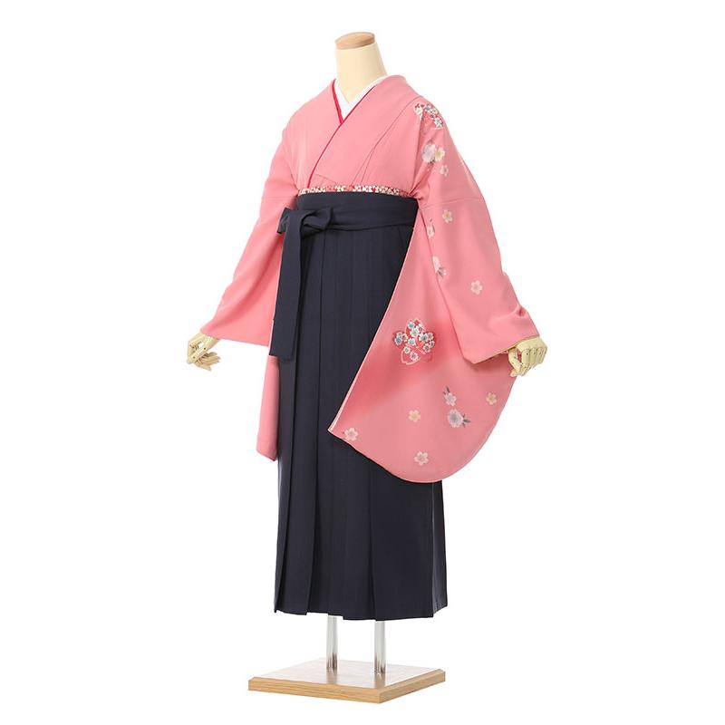 卒業袴 レンタル 148〜153cm 卒業式 袴セットレンタル ピンク地 桜