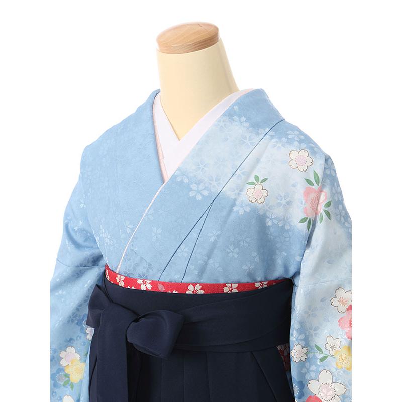 卒業袴 レンタル 153cm〜158cm 卒業式 袴 水色 桜 京都 普通サイズ