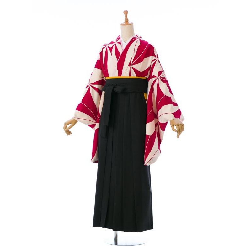 成人式　小物セット　赤系 お値下げ済 レトロ｜158〜163cm｜風車柄 卒業式袴セットレンタル（赤系）(白系