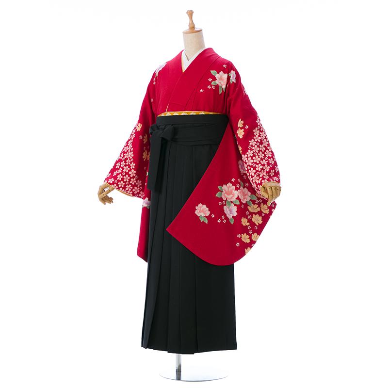 レンタル着物|卒業袴|158〜163cm|15〜19号|卒業式袴セットレンタル(赤