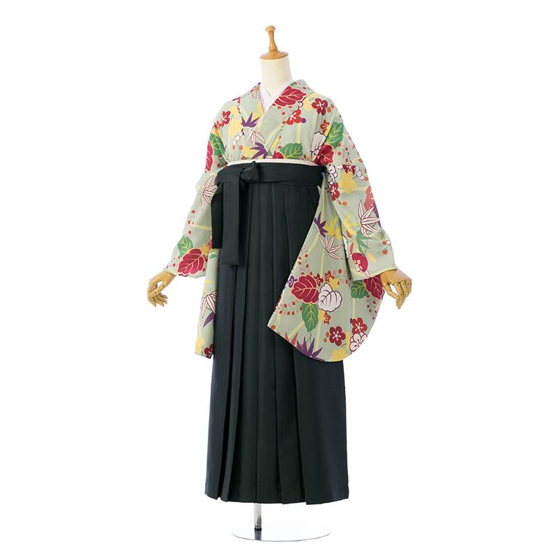 レンタル着物|卒業袴|158〜163cm|17〜23号|卒業式袴セットレンタル(緑