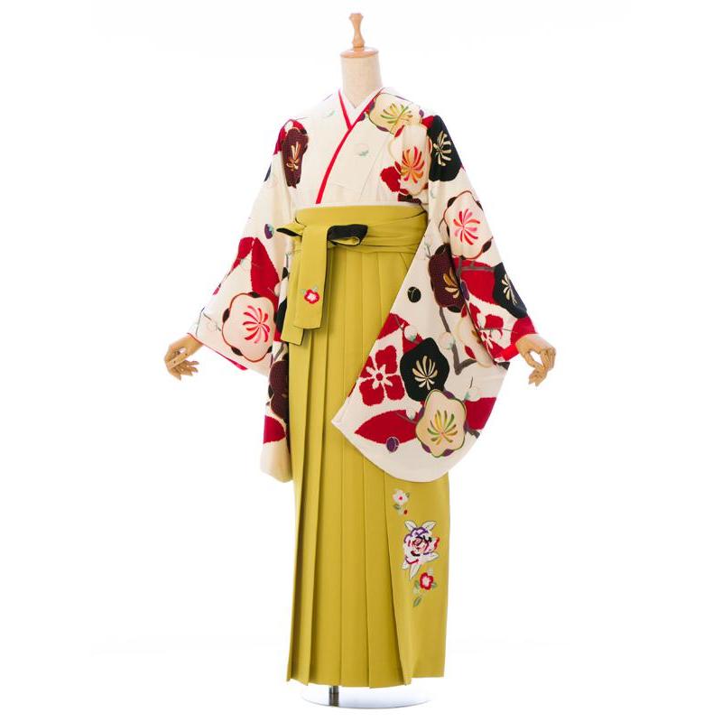 玉城ティナ×紅一点|143〜148cm|スモールサイズ|(白系)|卒業袴レンタル(普通サイズ)HELC07C_HDLC07C（2.2）｜e-kimono-rental