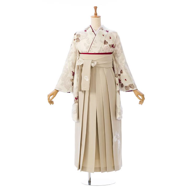 JAPAN STYLE×中村里砂|158〜163cm 卒業式袴セットレンタル(ベージュ系)|普通サイズ HELC83A_HDLC83A (2.5)の画像