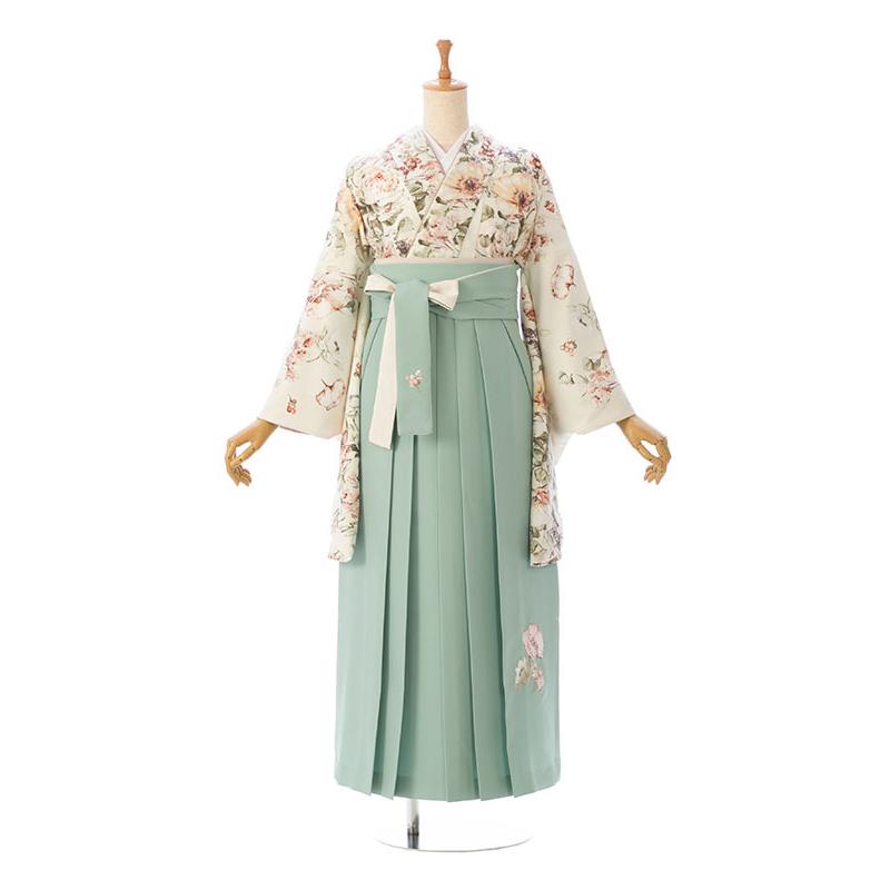 SUGAR KEI|158〜163cm ボタニカル柄 卒業式袴レンタル(白系)|普通サイズ HELC91A_HDLC91A (2.5)の画像