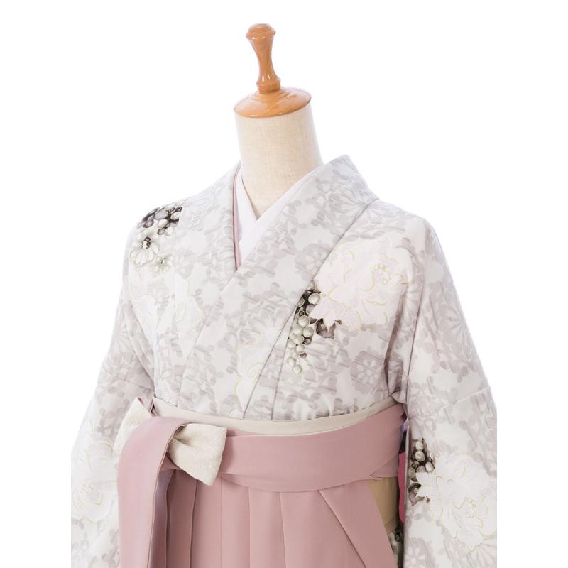 JAPAN STYLE×中村里砂|153〜157cm 卒業式袴セットレンタル(白系)|卒業袴(普通サイズ)大学生 HAGD06Aの画像