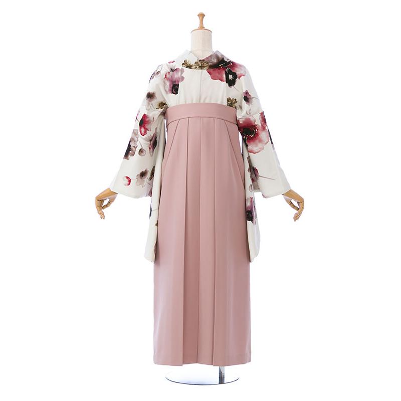 JAPAN STYLE×中村里砂|153〜157cm 卒業式袴セットレンタル(白系)|卒業袴(普通サイズ)大学生 HAGD07Aの画像