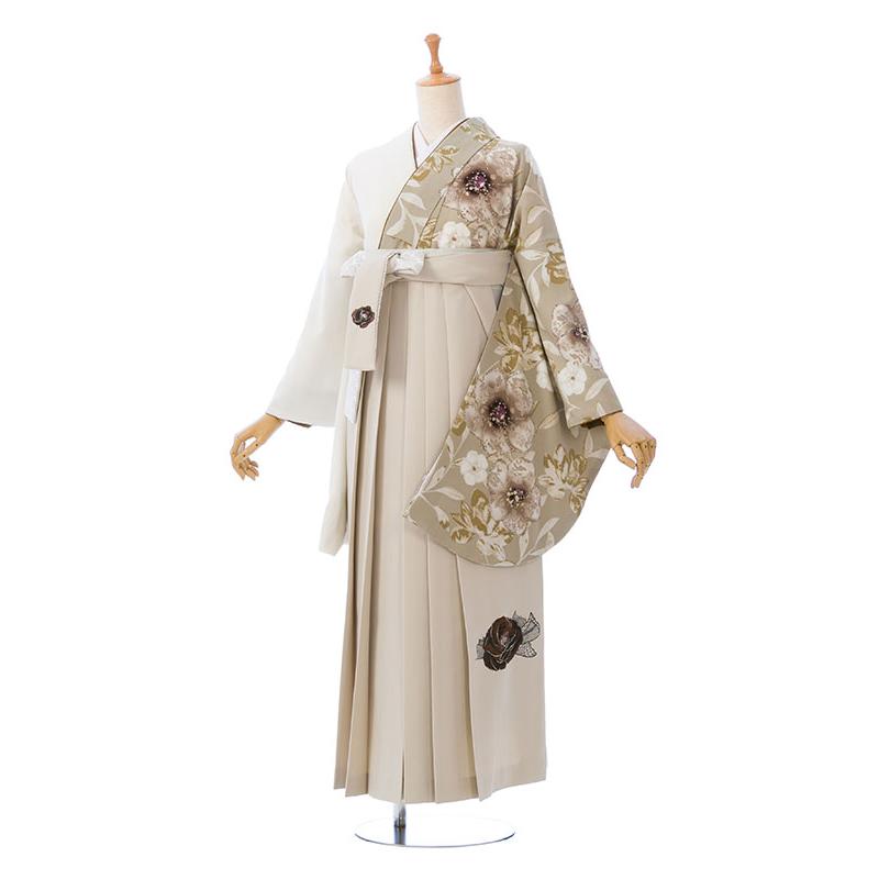 玉城ティナ|153〜157cm|卒業式袴セットレンタル(白色系)|卒業袴(普通サイズ)HAGD09Aの画像