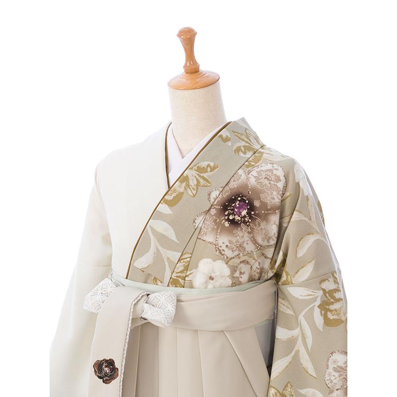 玉城ティナ|153〜157cm|卒業式袴セットレンタル(白色系)|卒業袴(普通サイズ)HAGD09Aの画像