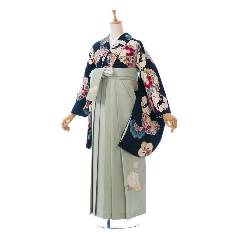 九重|卒業袴|153〜157cm|卒業式袴セットレンタル(ブルー)|卒業袴(普通サイズ)HAGD21Aの画像
