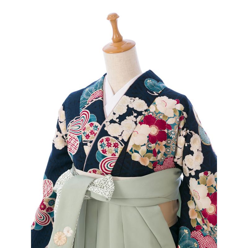九重|卒業袴|153〜157cm|卒業式袴セットレンタル(ブルー)|卒業袴(普通サイズ)HAGD21Aの画像