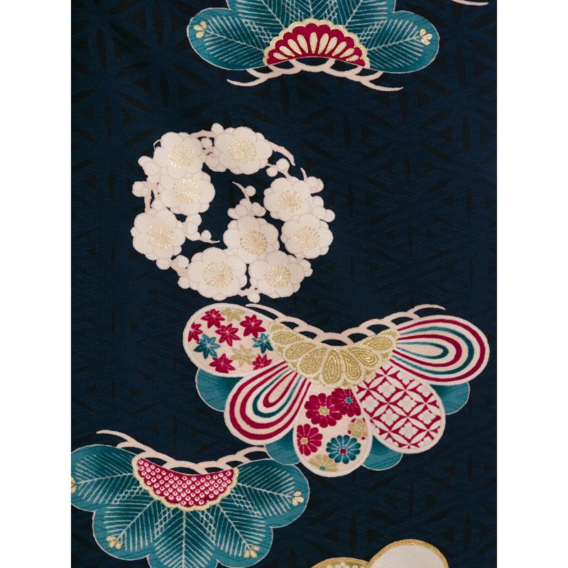 九重|卒業袴|153〜157cm|卒業式袴セットレンタル(ブルー)|卒業袴(普通サイズ)HAGD21Aの画像