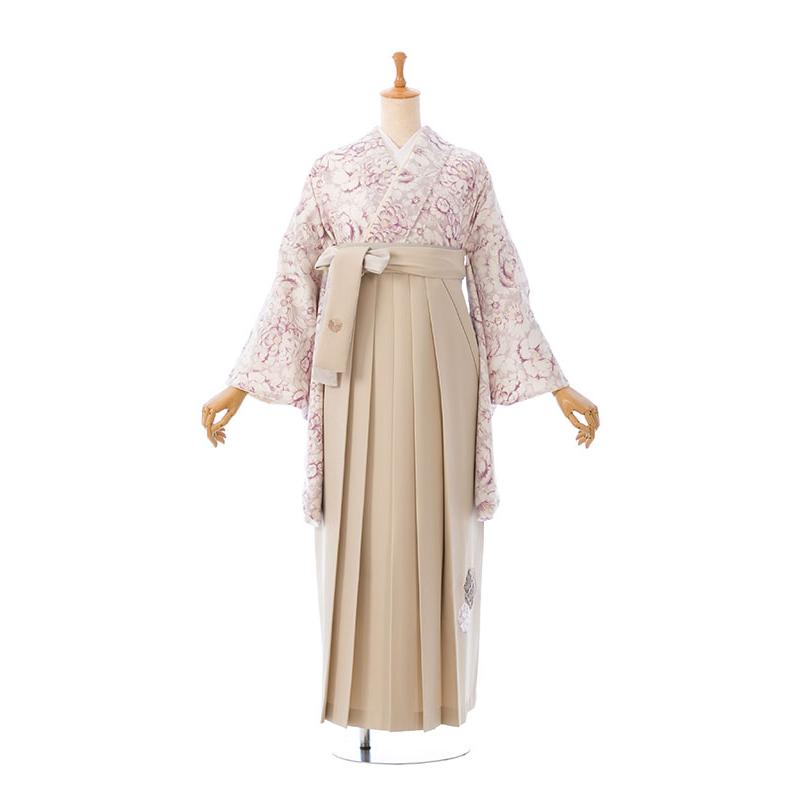 レンタル着物|卒業袴|中村里砂|裄長|163〜168cm|卒業式袴セットレンタル(ピンク系)|卒業袴(普通サイズ)HAGD41Aの画像