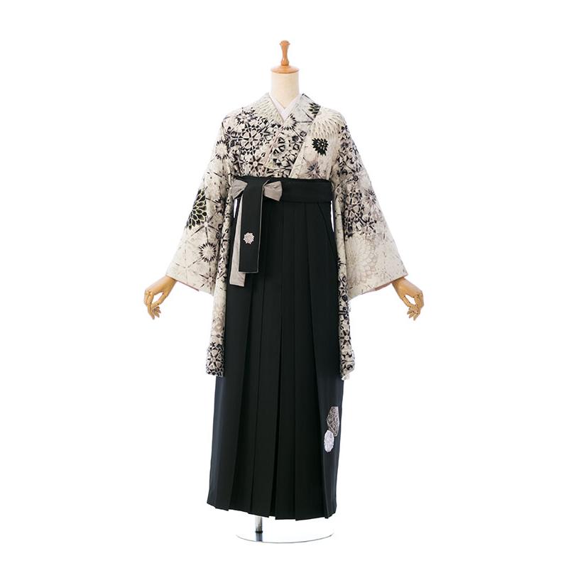 レンタル着物|卒業袴|中村里砂|裄長|163〜168cm|卒業式袴セットレンタル(白系)|卒業袴(普通サイズ)HAGD44Aの画像