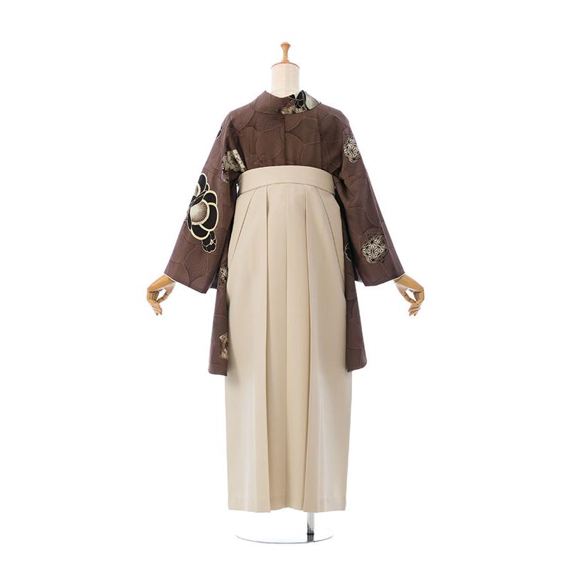 レンタル着物|卒業袴|中村里砂|裄長|163〜168cm|卒業式袴セットレンタル(茶色系)|卒業袴(普通サイズ)HAGD45Aの画像